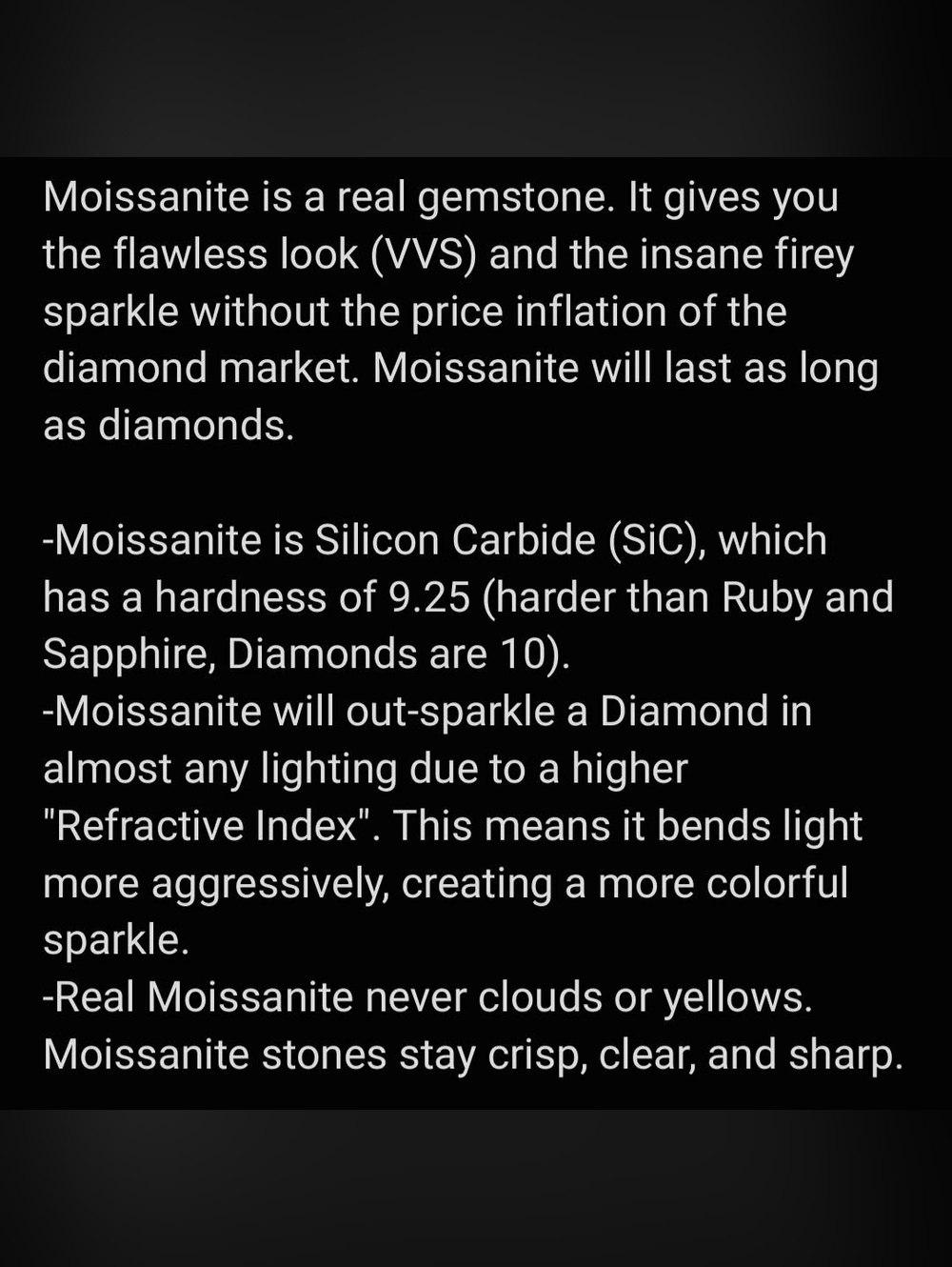 Sterling Silver Moissanite Journey Necklace - Picture 4 of 4